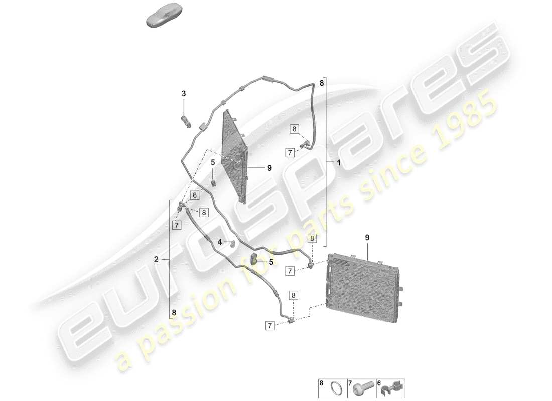 porsche 2019 air conditioner part diagram