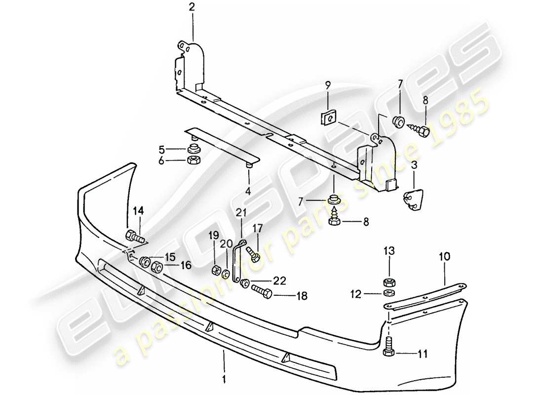 porsche 944 (1990) front spoiler - d >> - mj 1989 part diagram