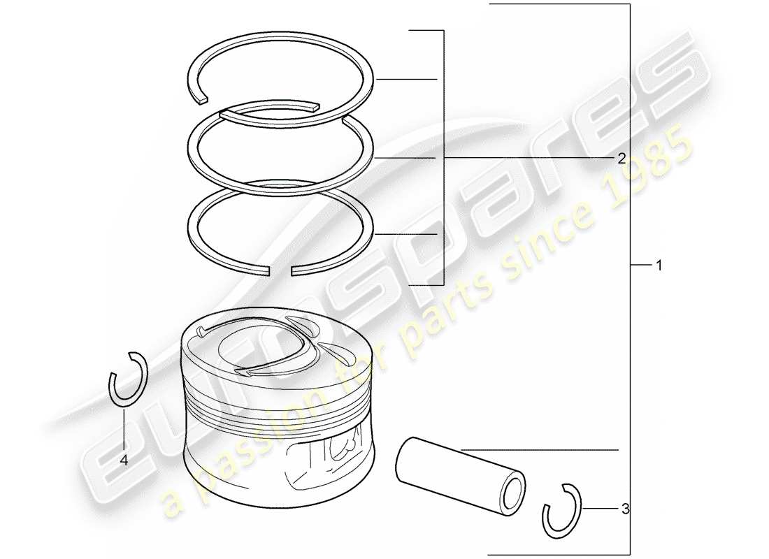 porsche cayenne (2010) piston part diagram