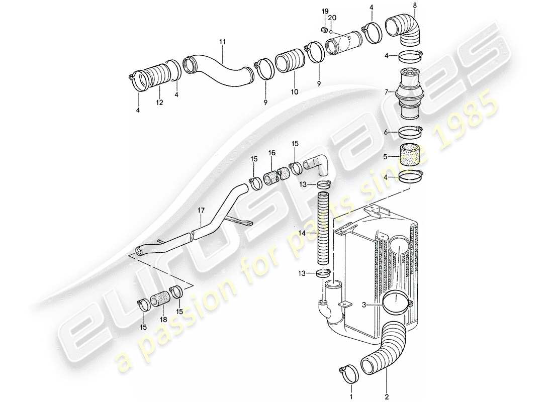 porsche 959 (1987) supercharging 2 part diagram