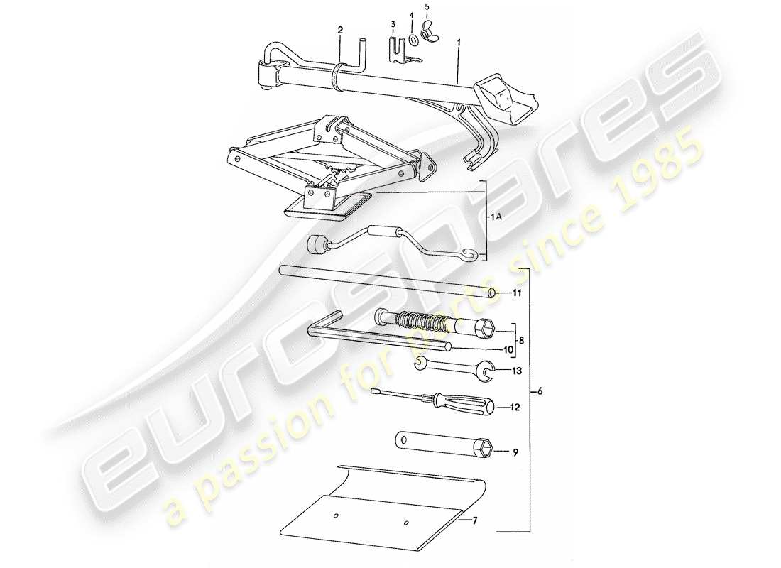 porsche 924 (1976) accessories - additional accessories in the - classic catalogue - (model: cla) part diagram