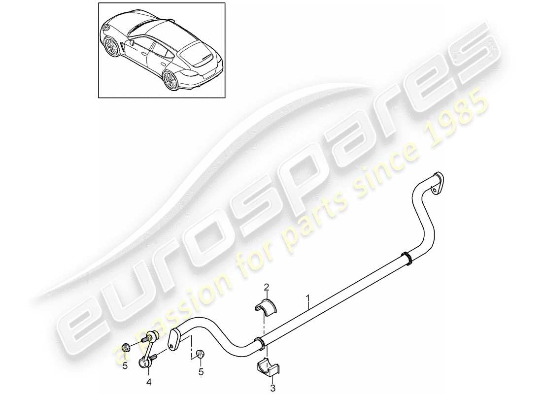 porsche panamera 970 (2011) stabilizer part diagram