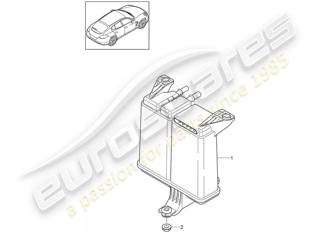 porsche panamera 970 (2011) evaporative emission canister part diagram