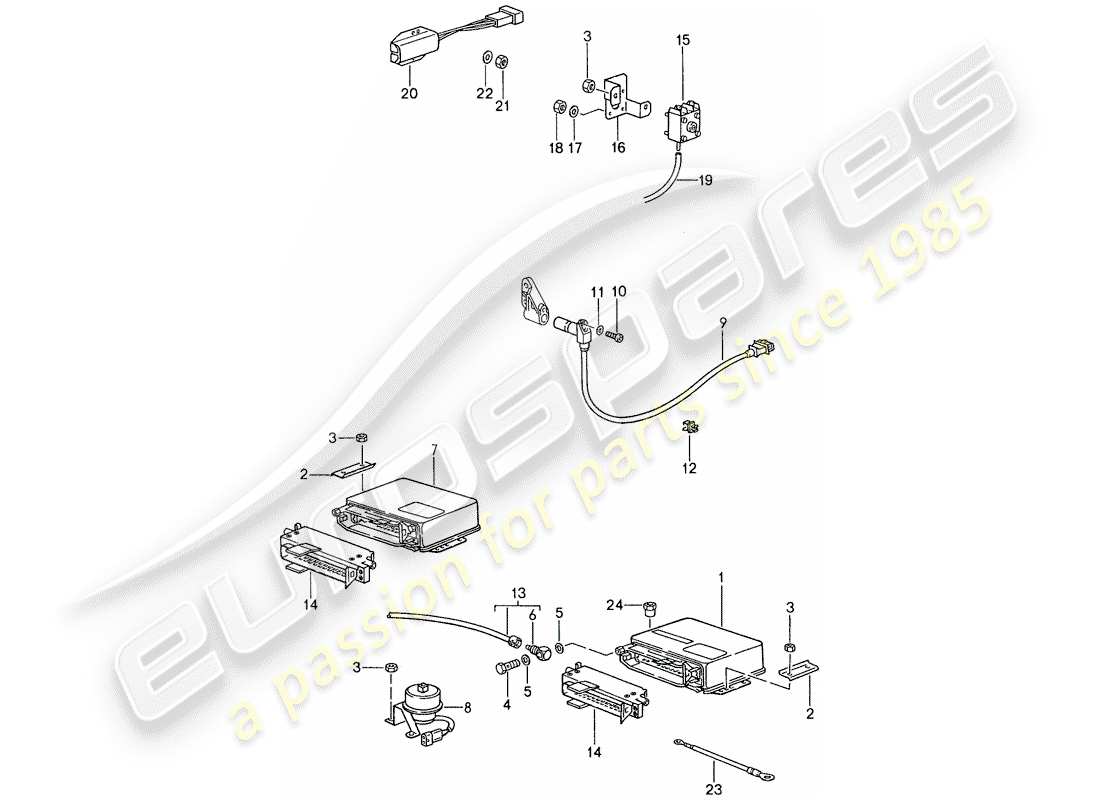 porsche 959 (1988) engine electrics 2 part diagram