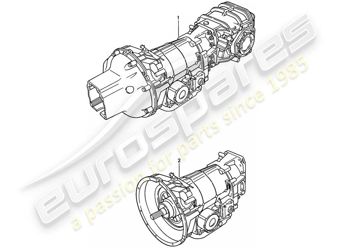 porsche 928 (1986) automatic transmission - replacement transmission - d - mj 1983>> - mj 1983 part diagram