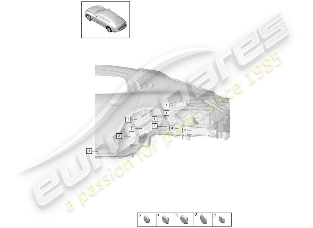 porsche panamera 971 (2017) plug part diagram