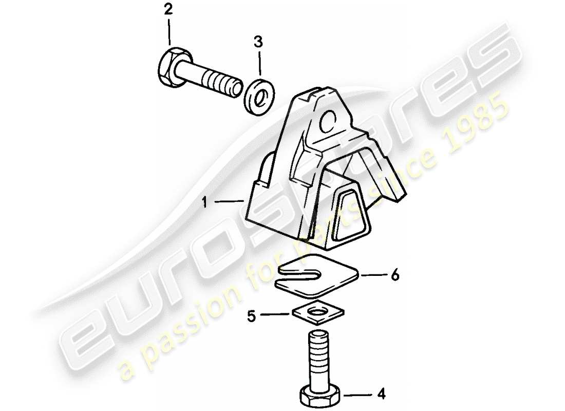 porsche 928 (1984) automatic transmission - transmission suspension part diagram