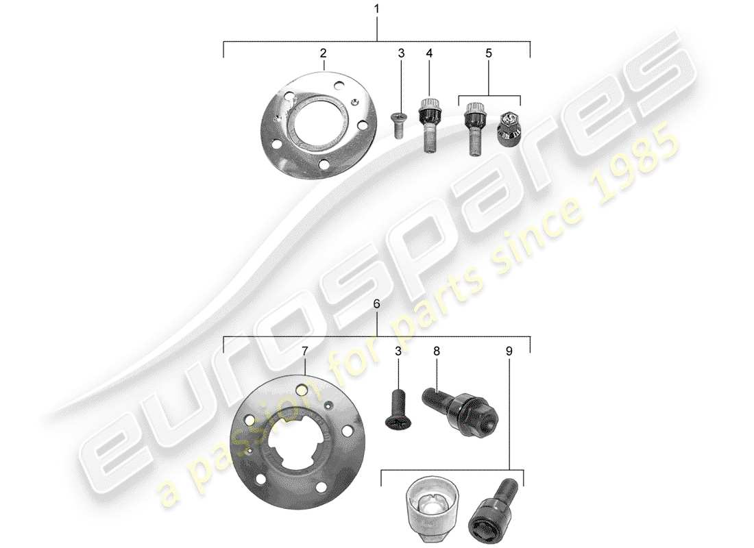 porsche tequipment panamera (2018) spacer washer part diagram