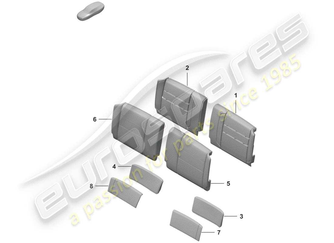 porsche 2019 foam part part diagram