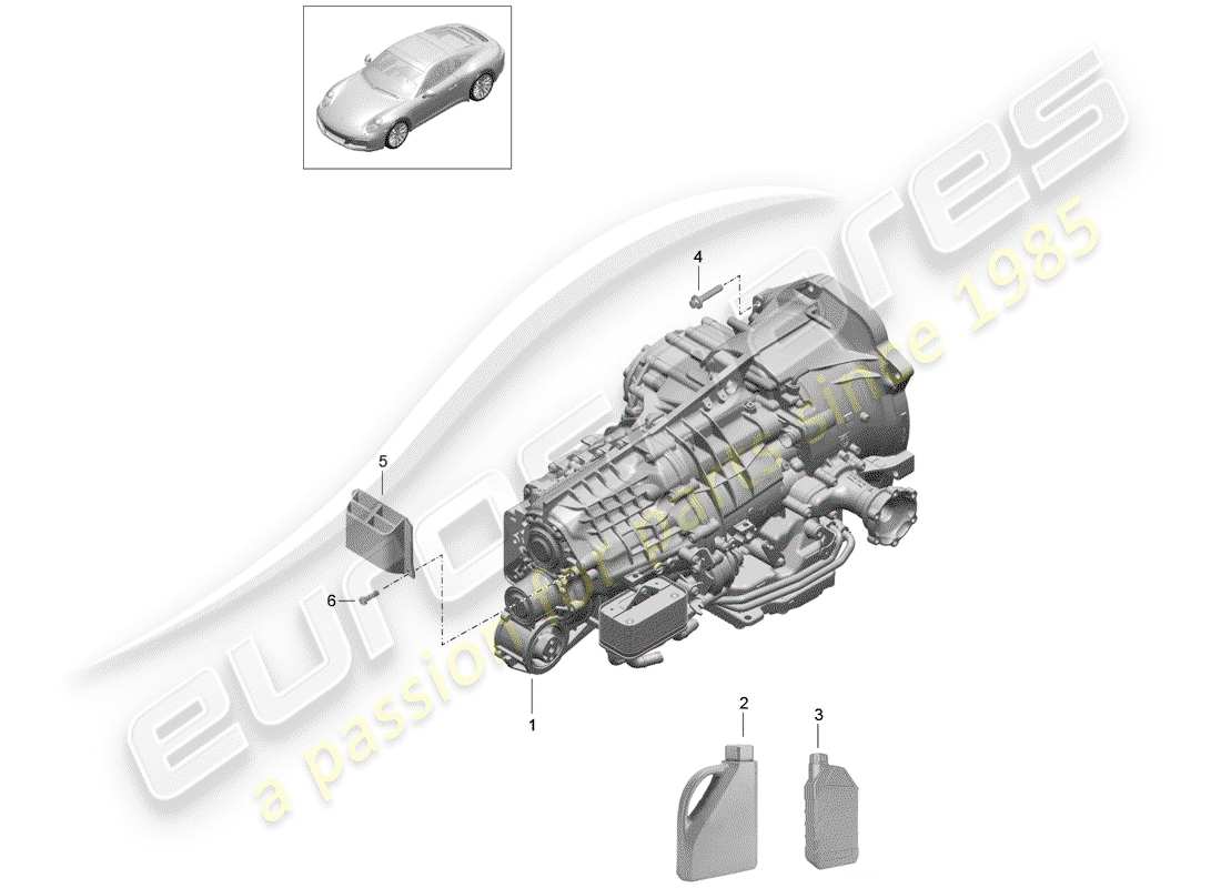 porsche 991 gen. 2 (2017) - pdk - part diagram