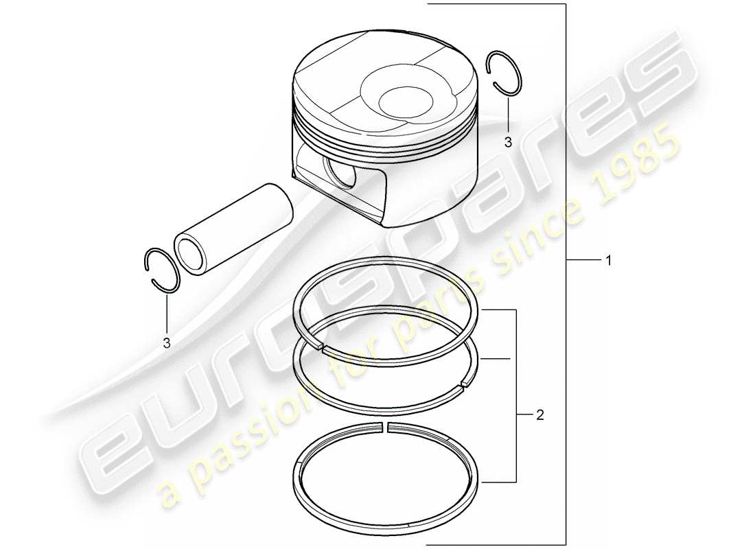 porsche cayenne (2009) piston part diagram