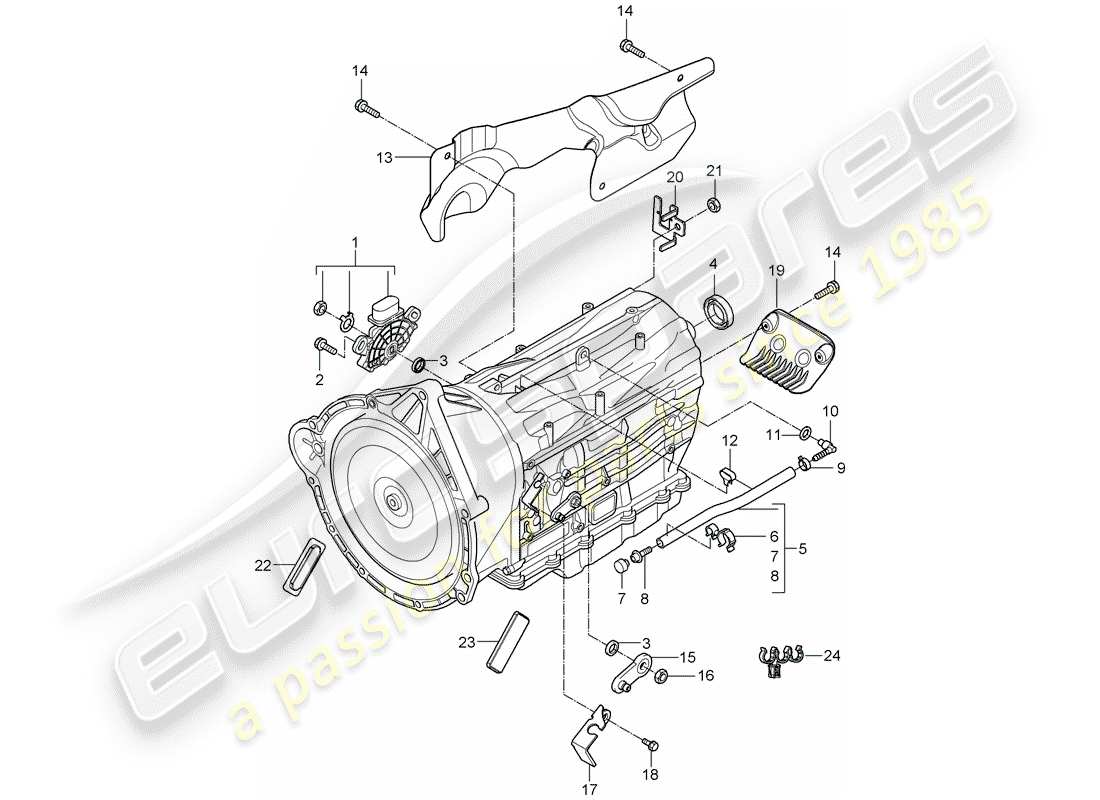 porsche cayenne (2010) tiptronic part diagram