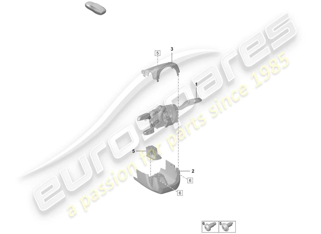 porsche 2019 steering column switch part diagram