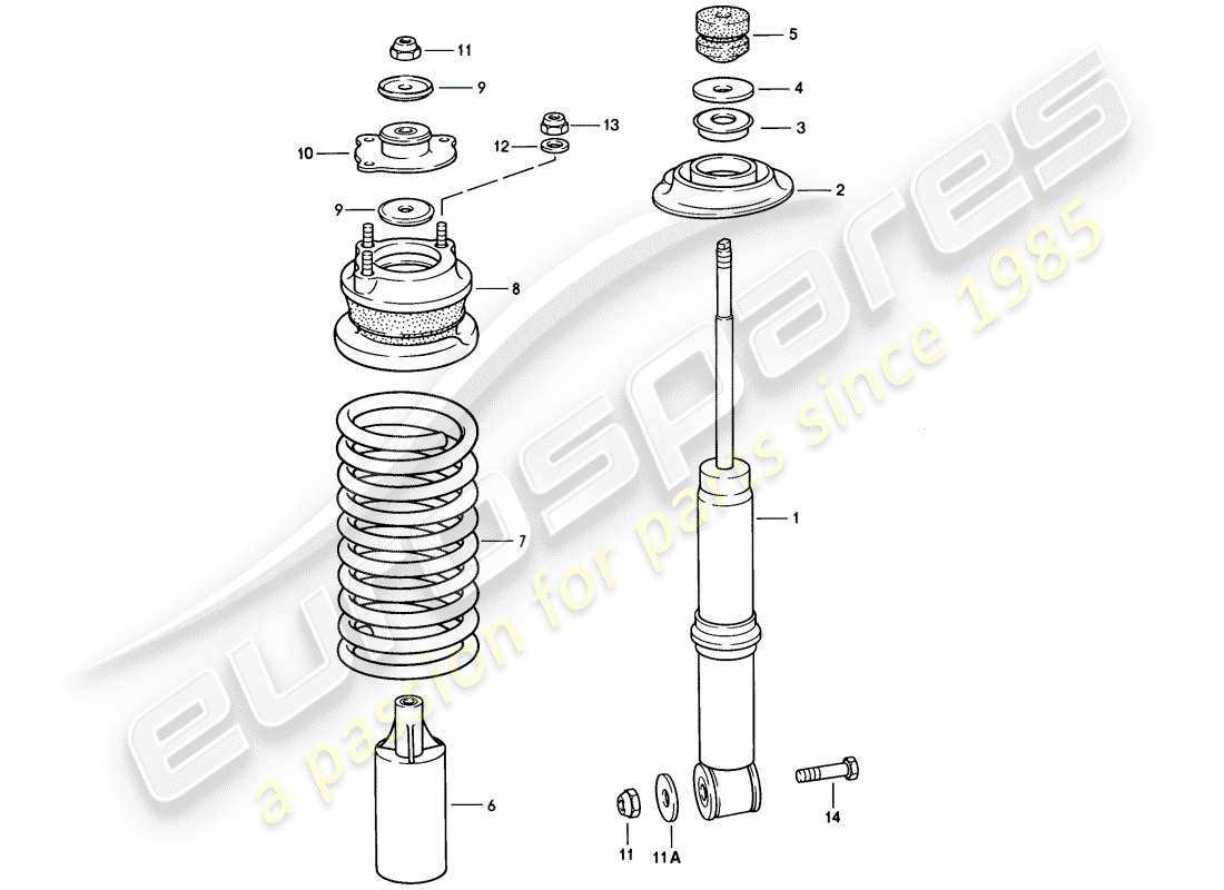 porsche 928 (1986) suspension - front axle - f >> 92-es840 218 - f >> 92-es849 566 part diagram