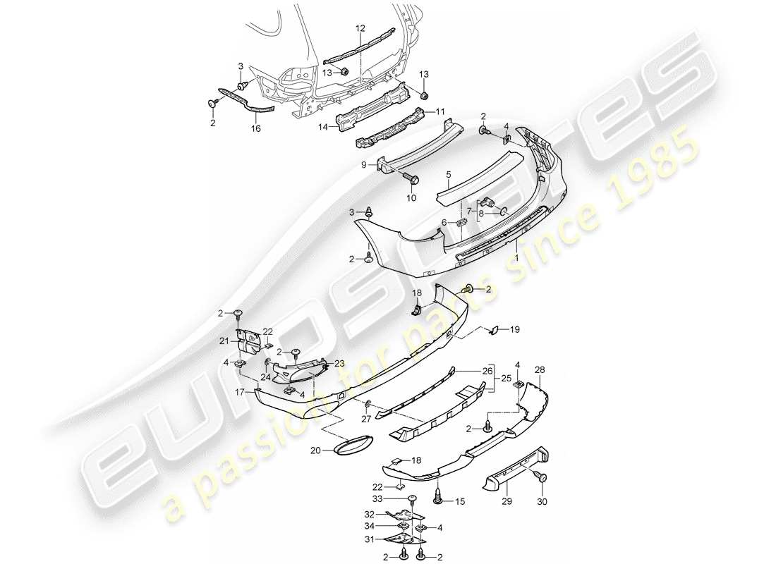 porsche cayenne (2008) lining part diagram