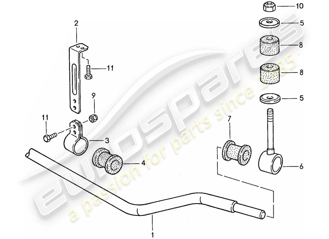 porsche 944 (1989) stabilizer part diagram