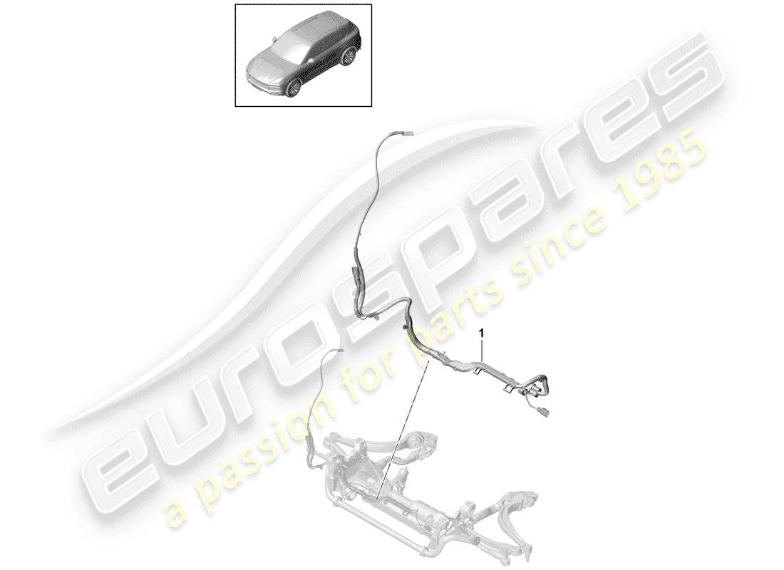 porsche cayenne e3 (2019) wiring harnesses part diagram