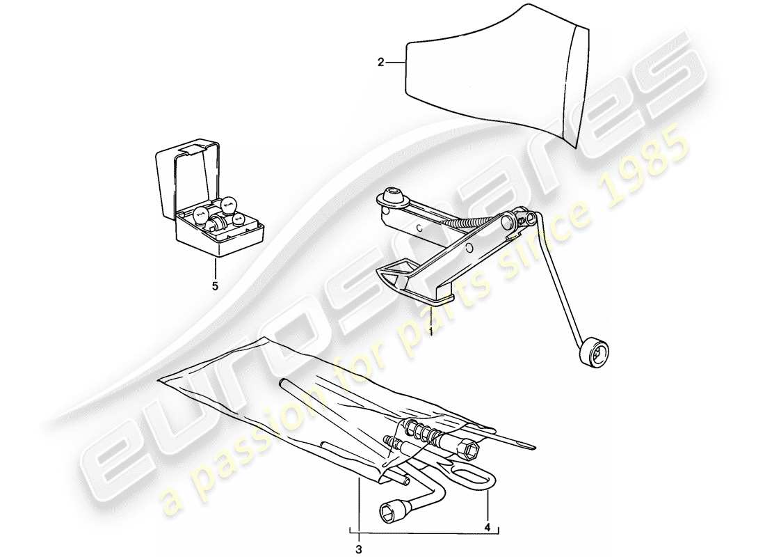 porsche 928 (1986) tool part diagram