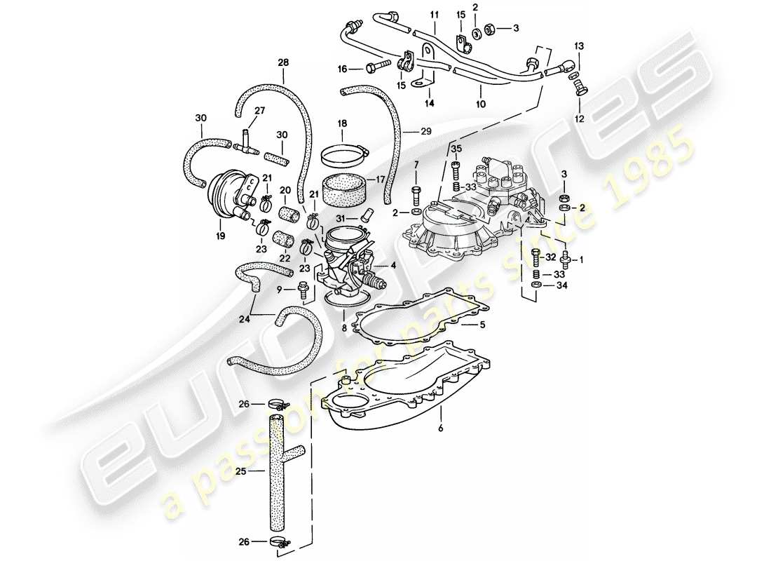 porsche 928 (1986) k-jetronic - 2 - d - mj 1983>> - mj 1983 part diagram