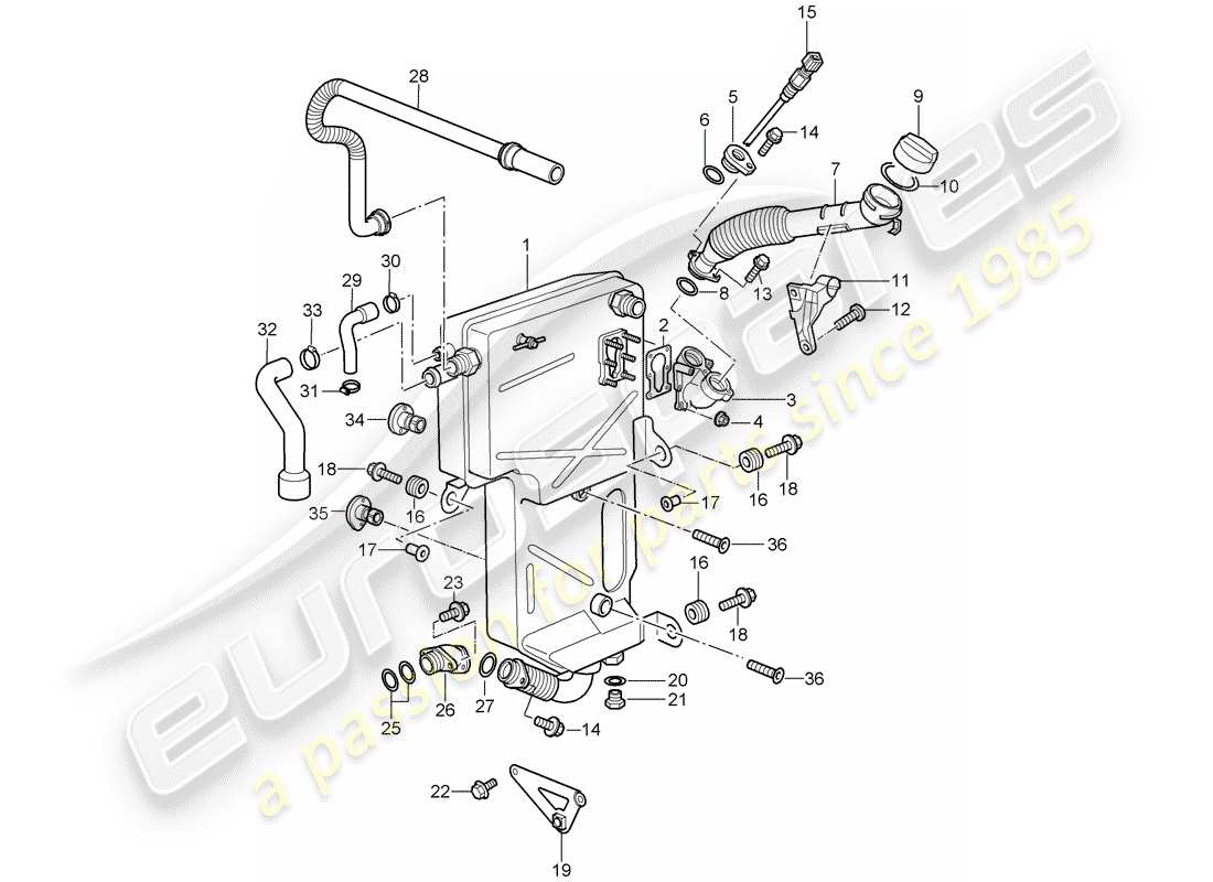 porsche 997 t/gt2 (2009) engine lubrication part diagram