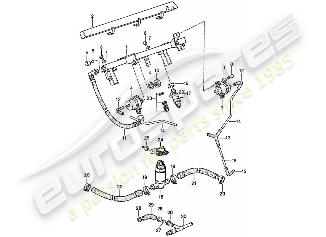 porsche 944 (1988) l-jetronic - 2 part diagram