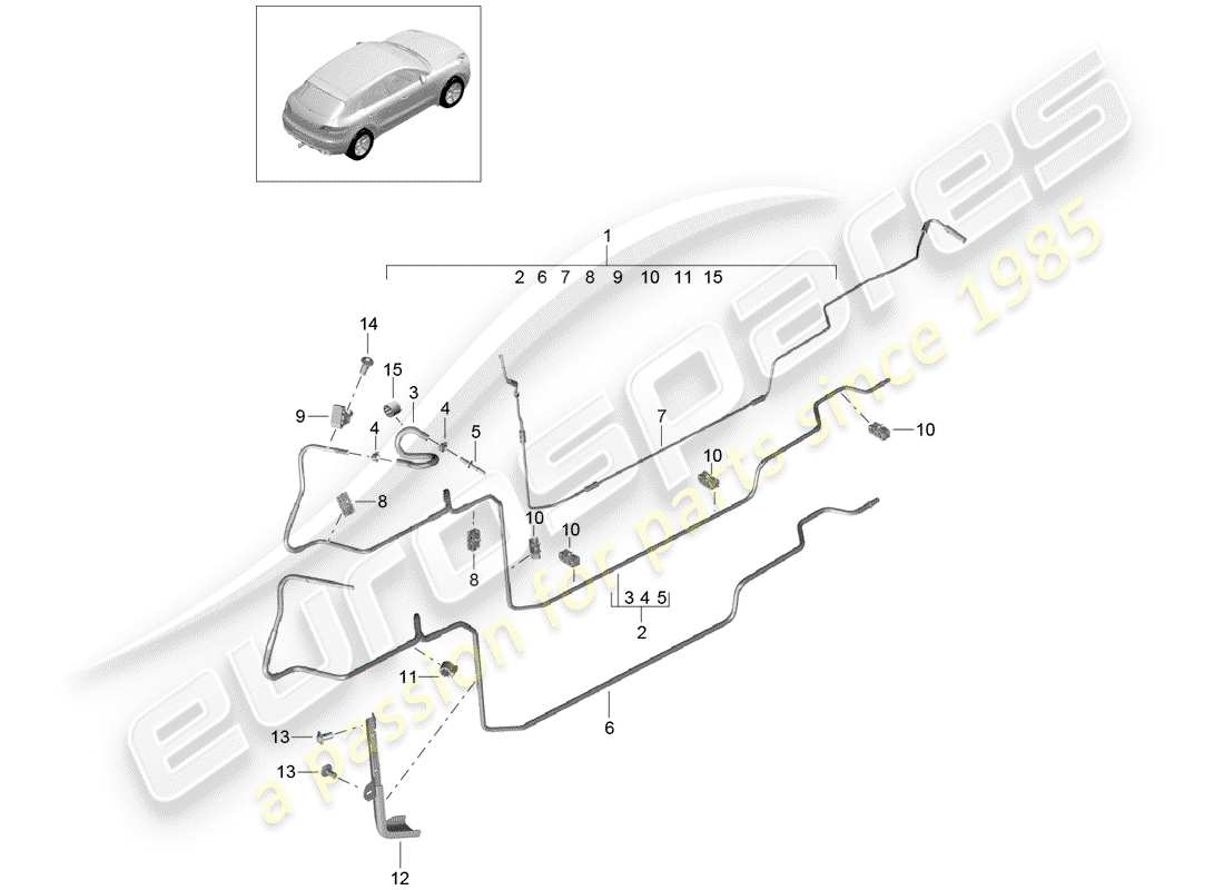 porsche macan (2014) fuel system part diagram