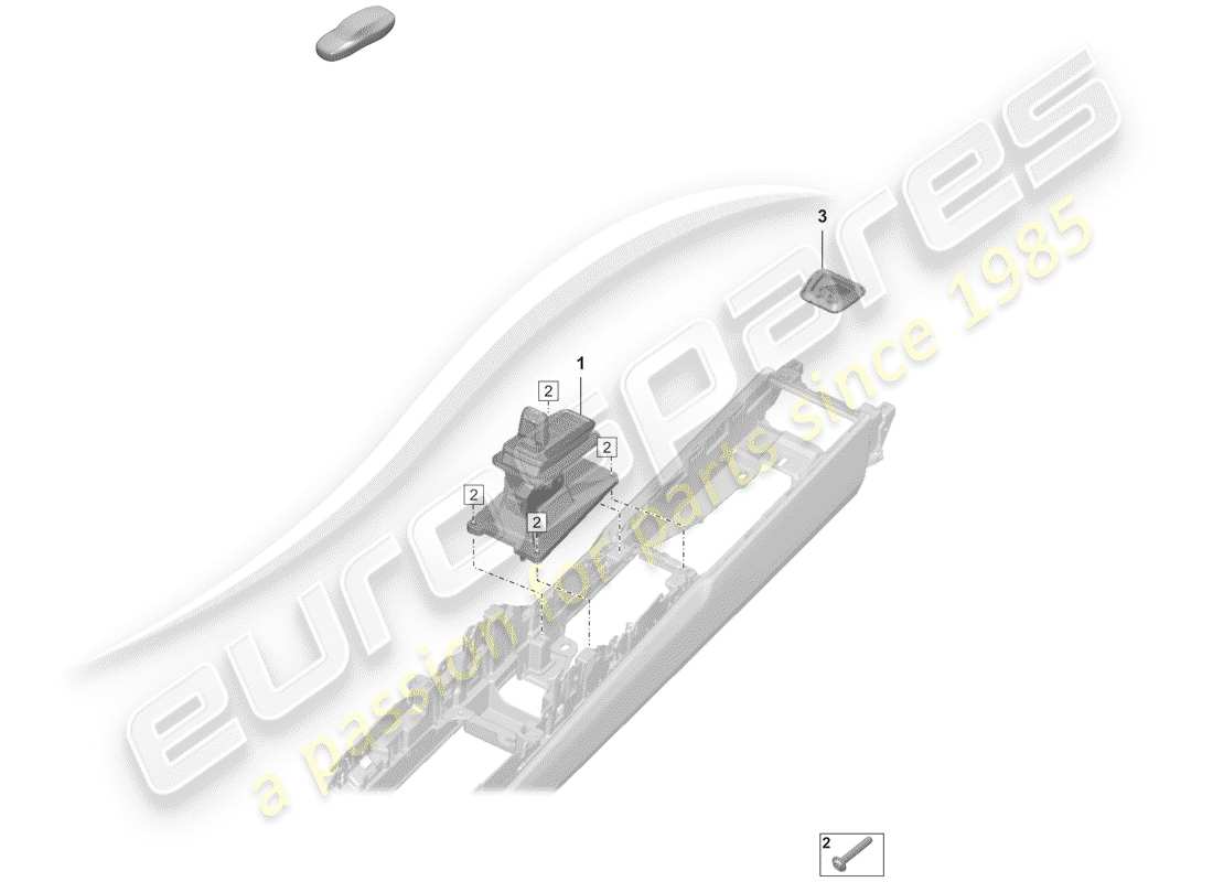 porsche 2019 selector lever part diagram