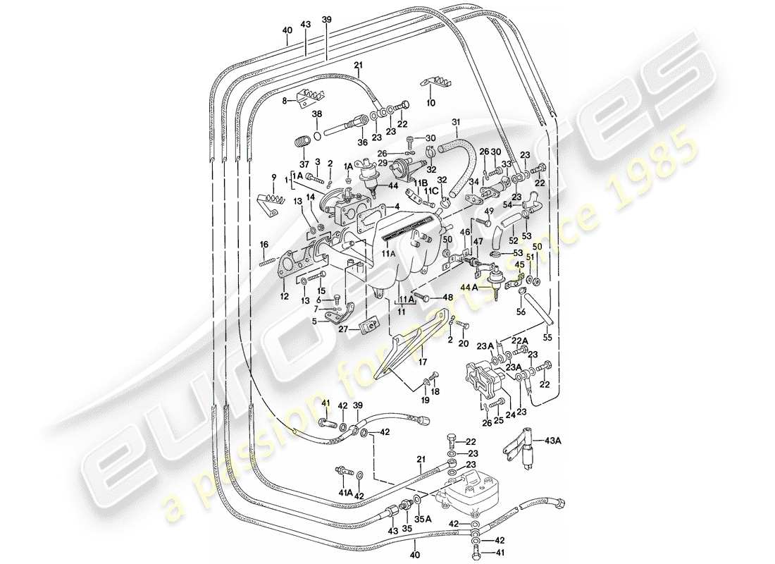 porsche 924 (1977) for - k-jetronic part diagram