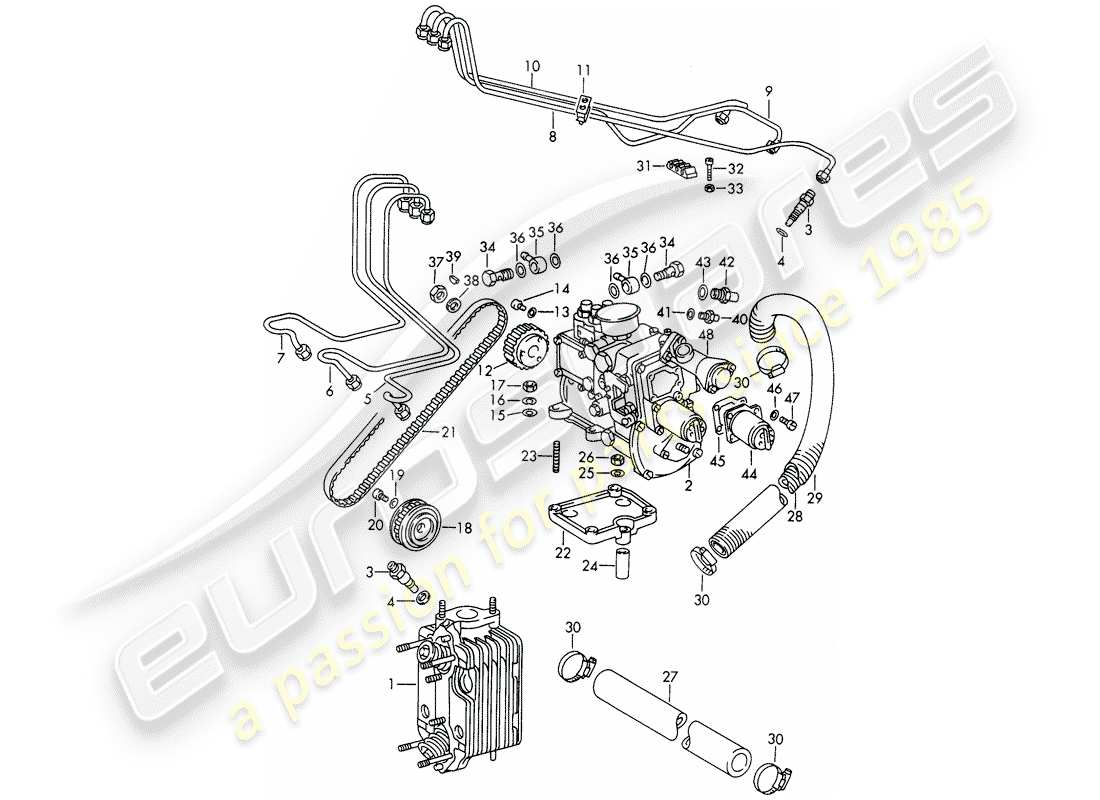 porsche 911/912 (1968) injection system - cylinder head - and - injection pump - d - mj 1969>> part diagram