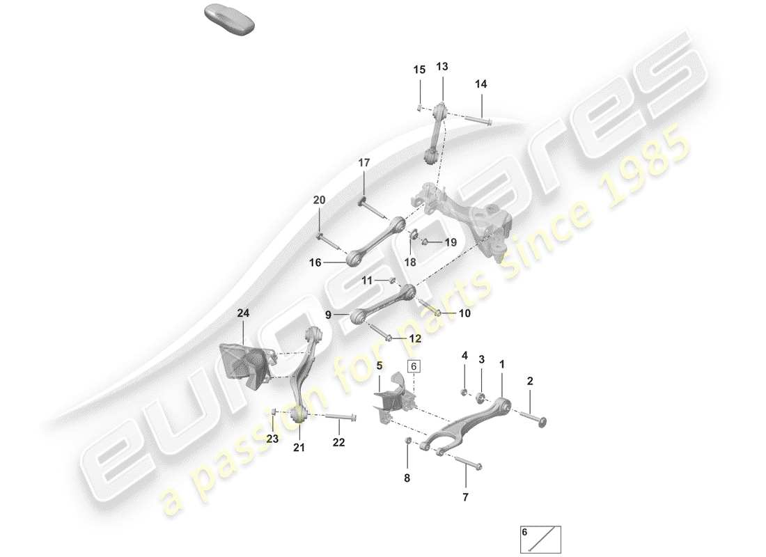 porsche 2019 rear axle part diagram