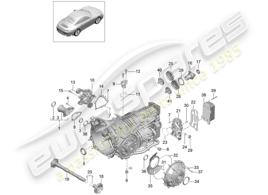 porsche 991 gen. 2 (2020) manual gearbox part diagram