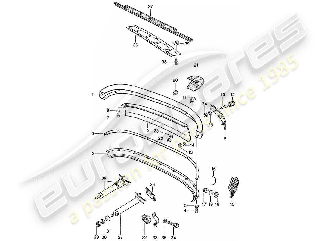 porsche 911 (1989) bumper part diagram