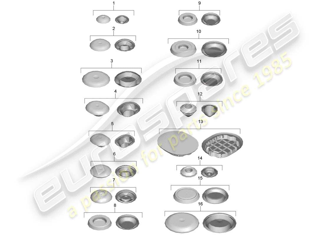 porsche cayman gt4 (2016) plug part diagram