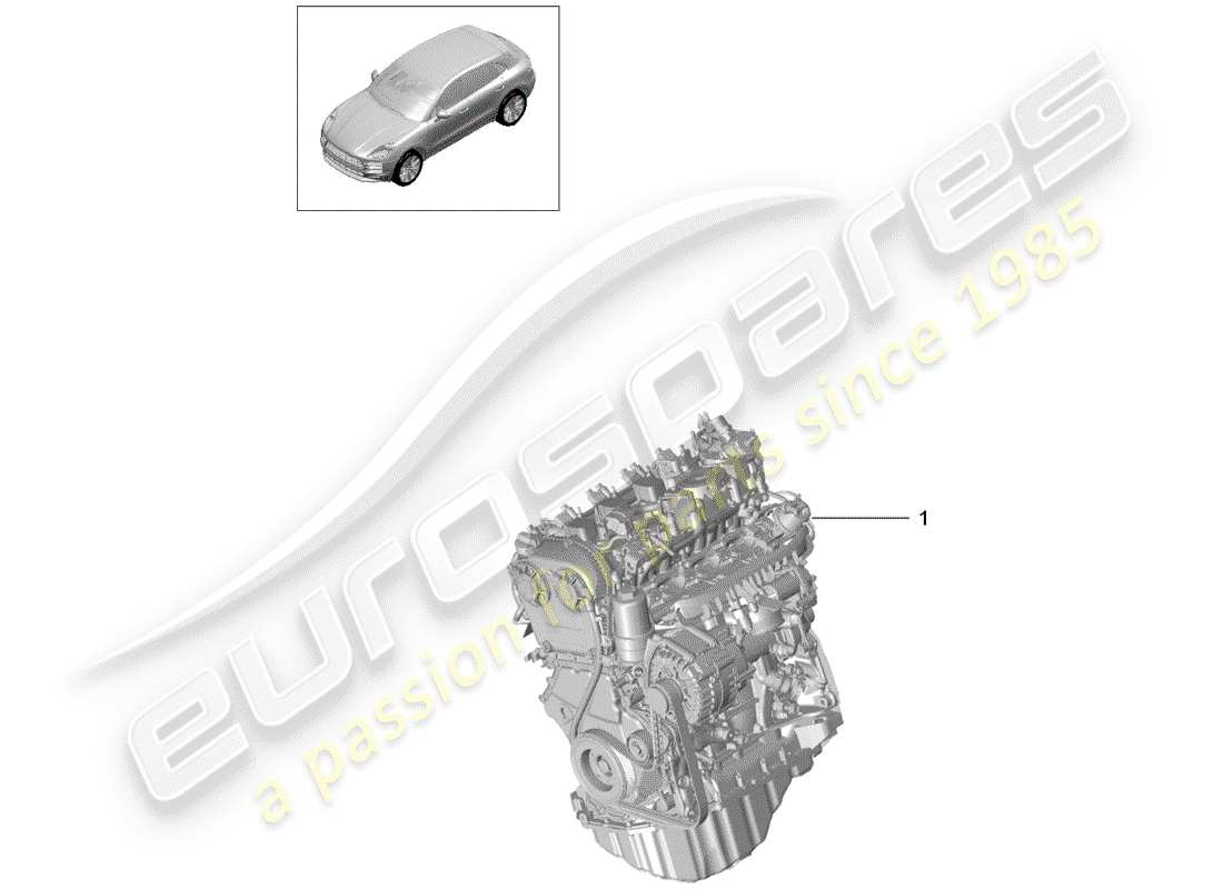 porsche macan (2020) replacement engine part diagram