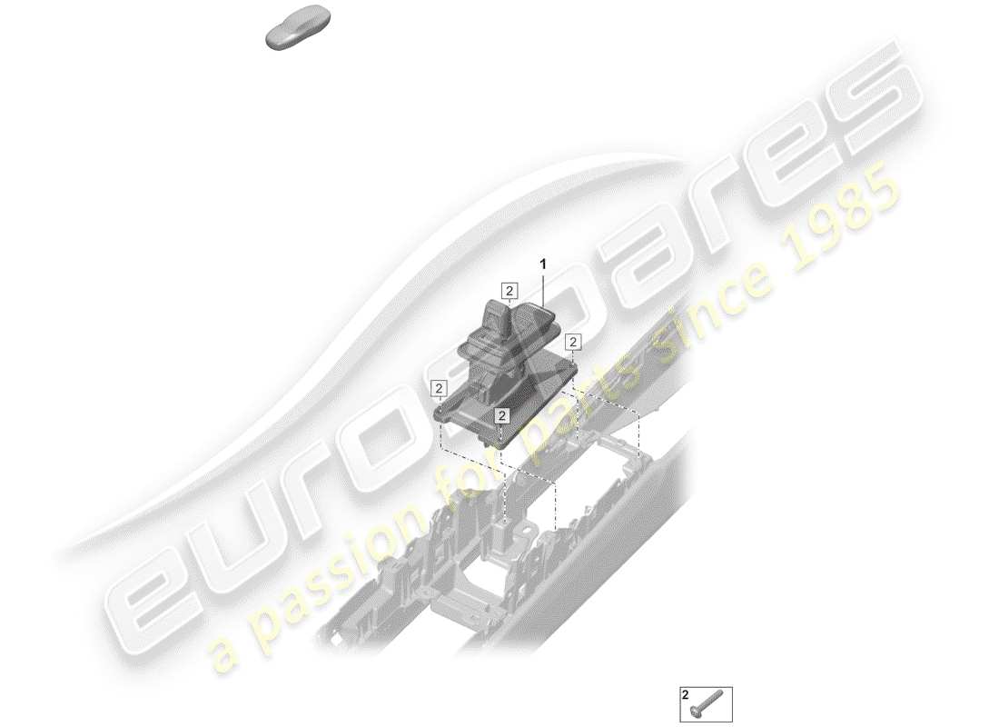 porsche 2020 selector lever part diagram