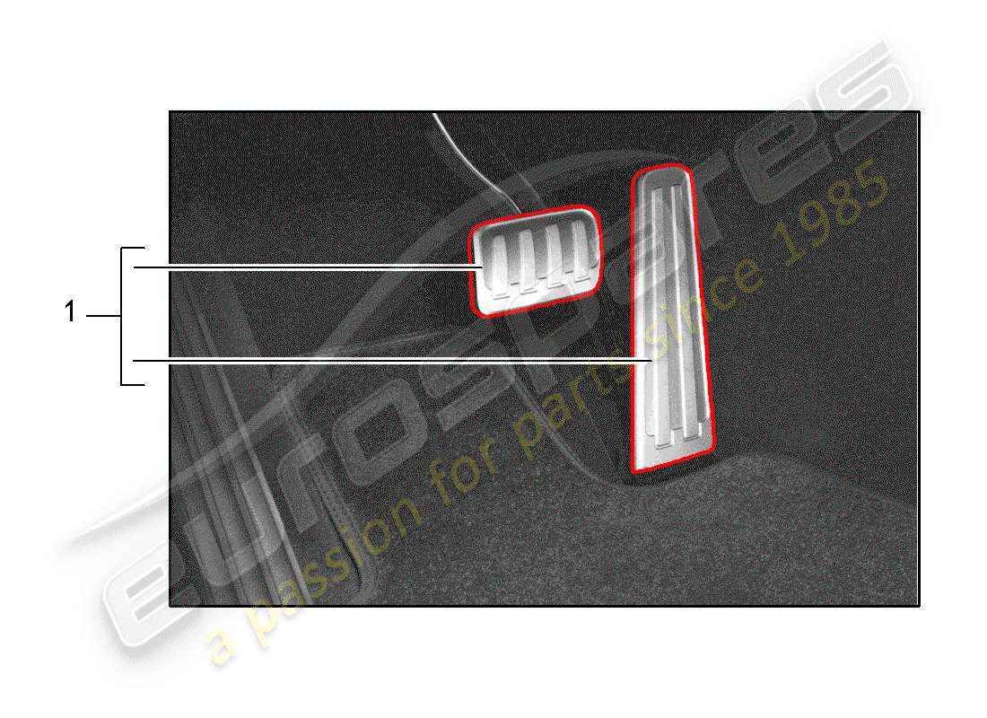 porsche tequipment panamera (2018) pedal cap part diagram