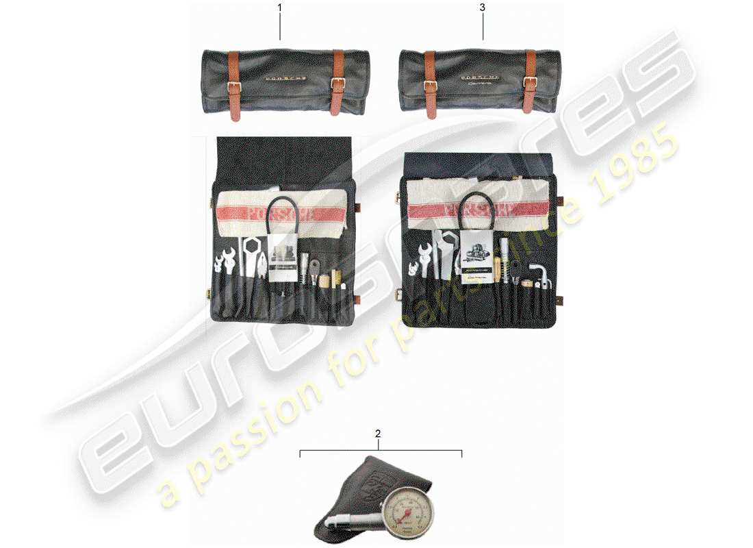 porsche 356b/356c (1963) tool part diagram