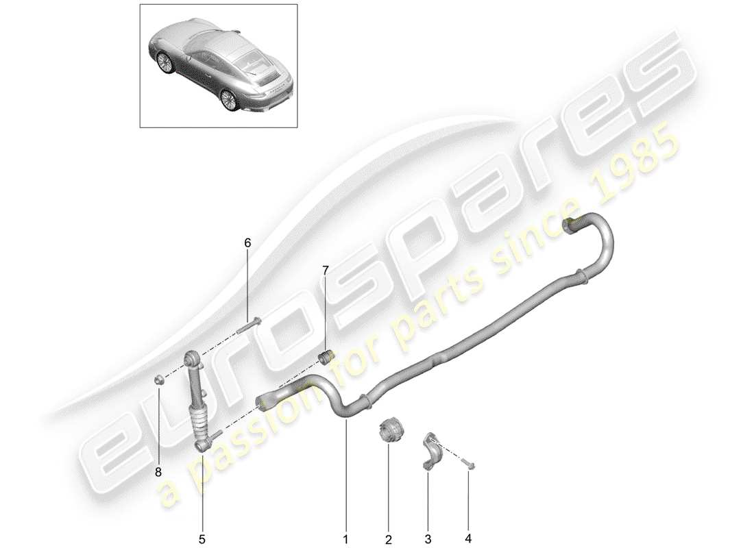 porsche 991 gen. 2 (2018) stabilizer part diagram