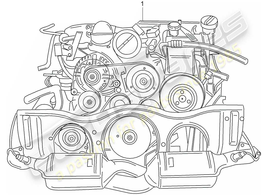 porsche 997 gt3 (2011) replacement engine part diagram