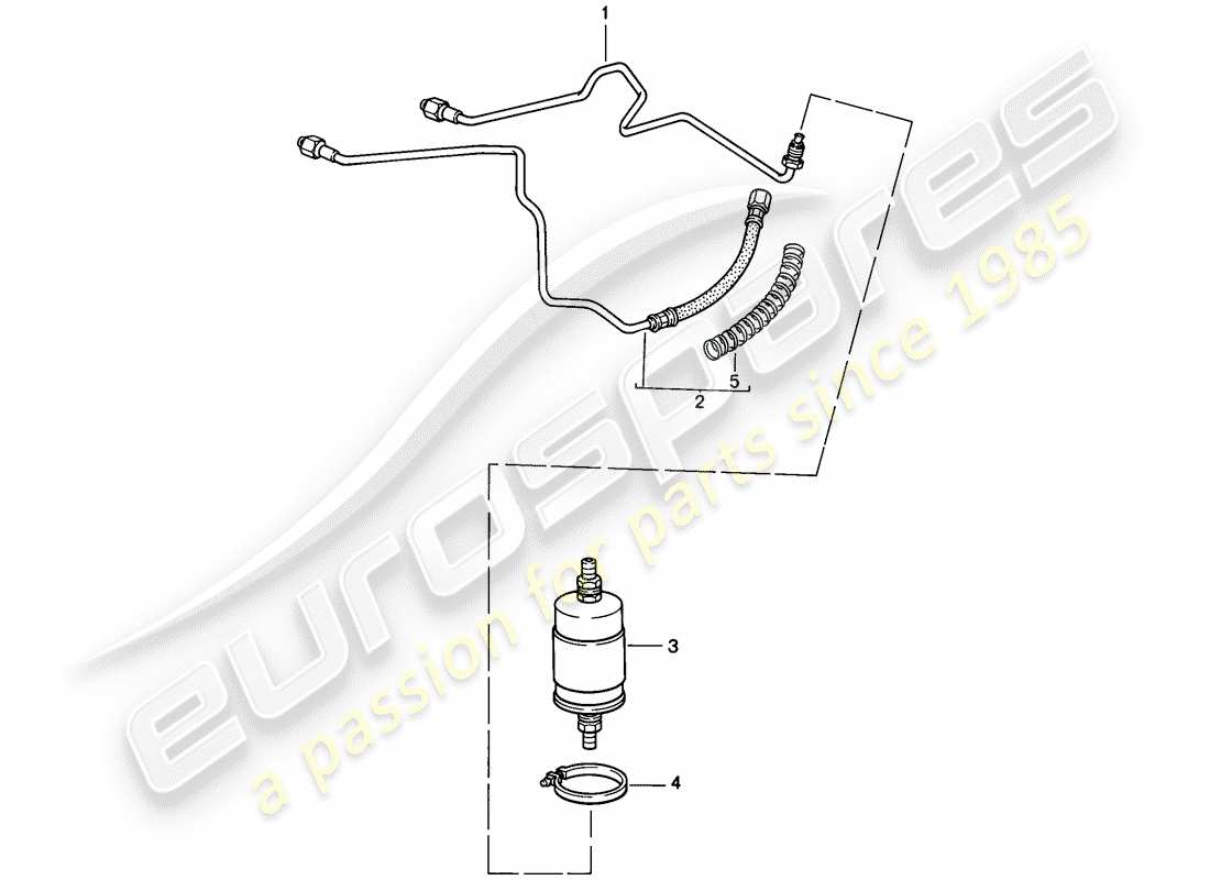 porsche 911 (1988) fuel system part diagram