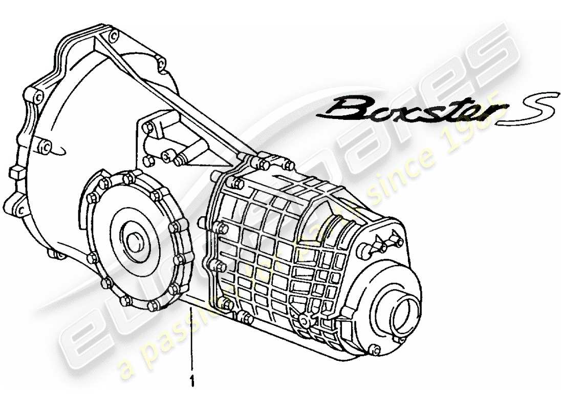 porsche boxster 986 (2003) 6 speed manual transmission - - d - mj 2000>> part diagram