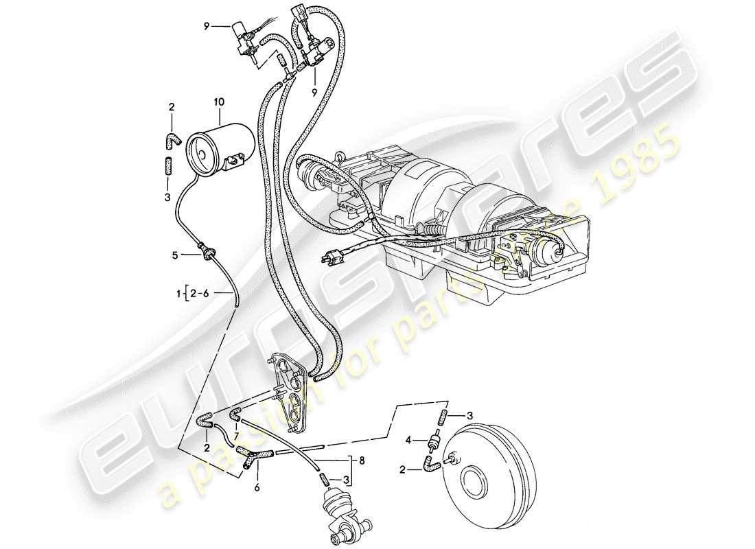 porsche 944 (1987) vacuum control part diagram