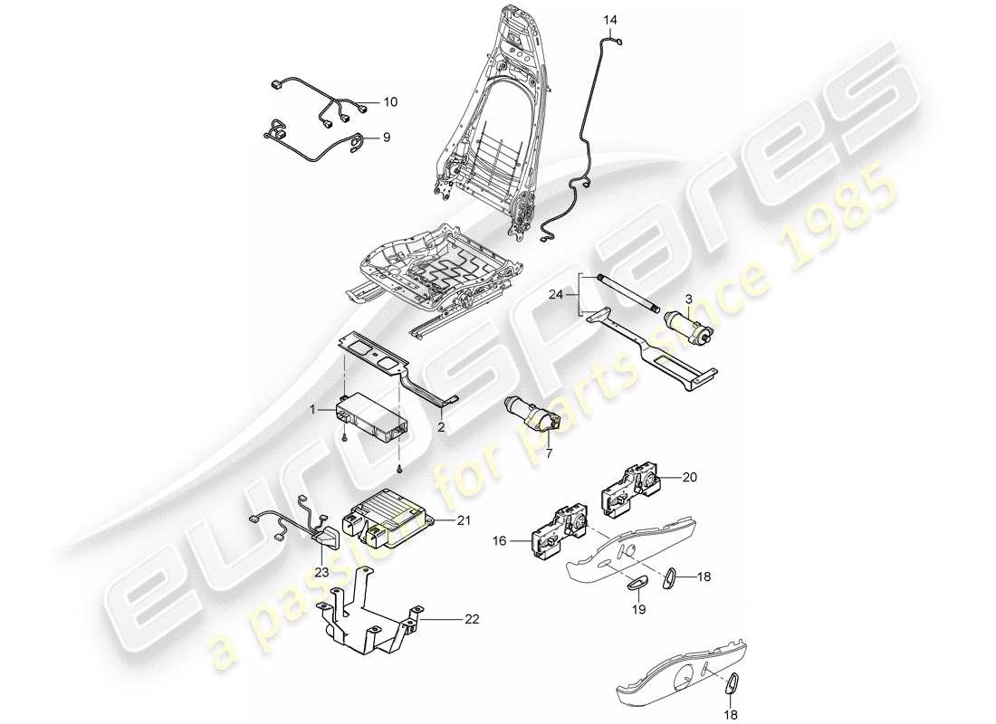 porsche 997 t/gt2 (2007) wiring harnesses part diagram