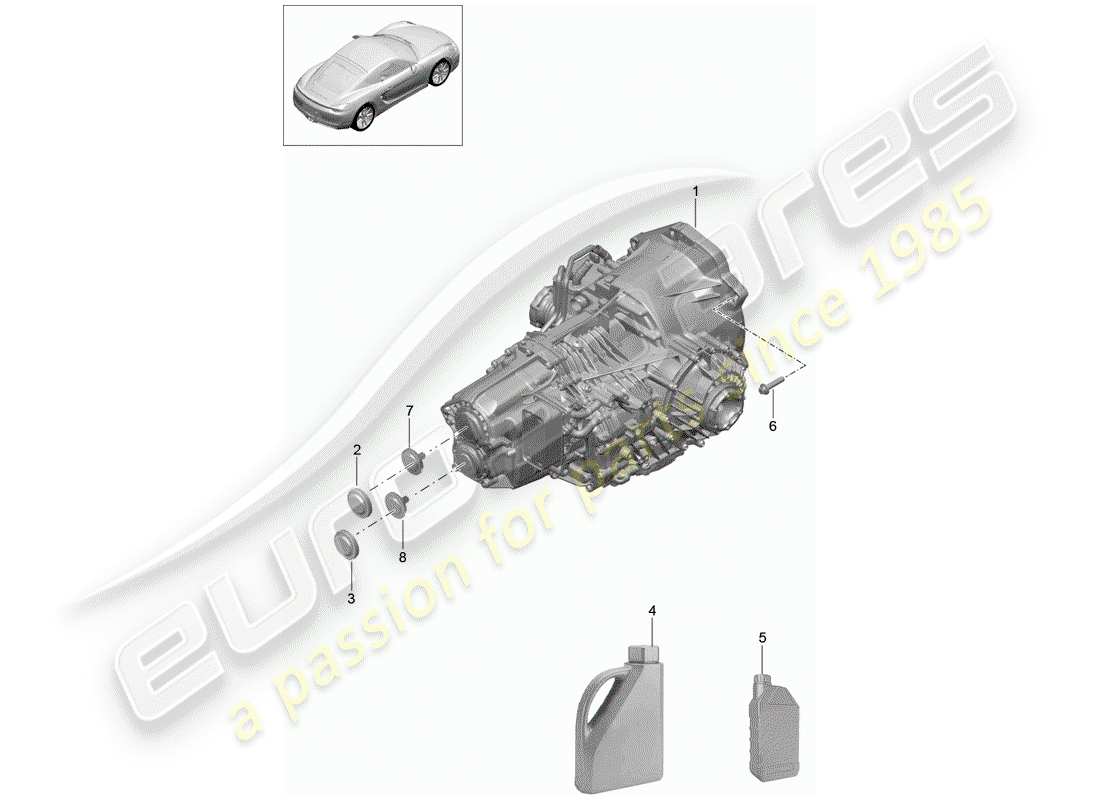 porsche cayman 981 (2014) - pdk - part diagram