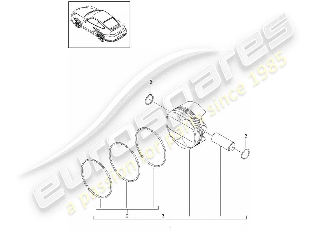 porsche 911 t/gt2rs (2013) piston part diagram