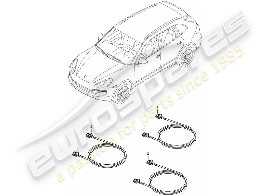 porsche cayenne e2 (2014) light fibre optic part diagram