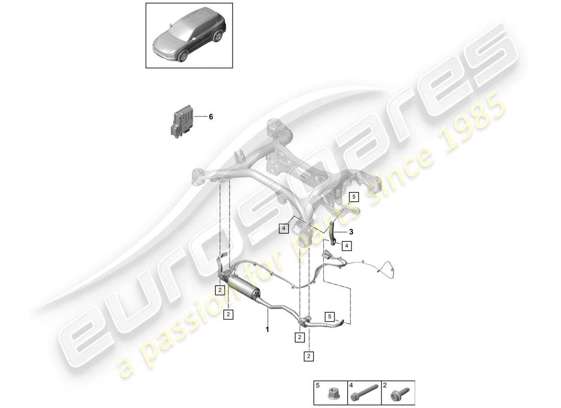 porsche cayenne e3 (2020) stabilizer part diagram