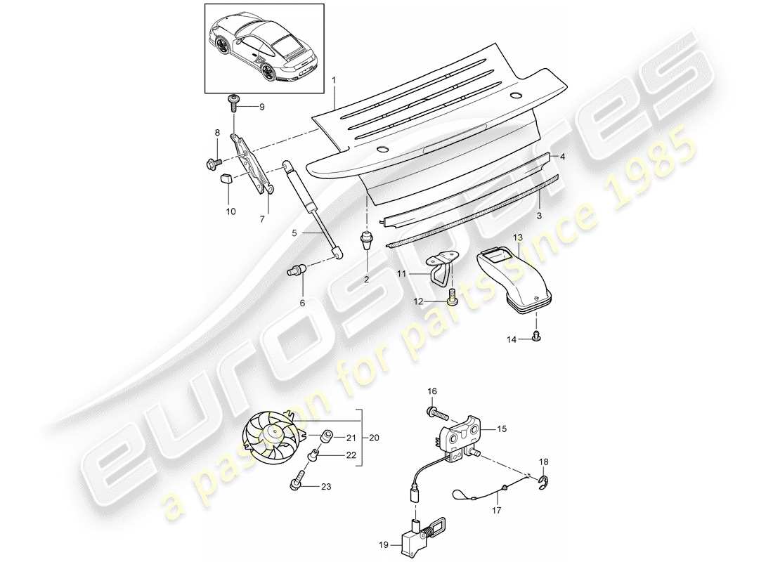 porsche 911 t/gt2rs (2012) cover part diagram