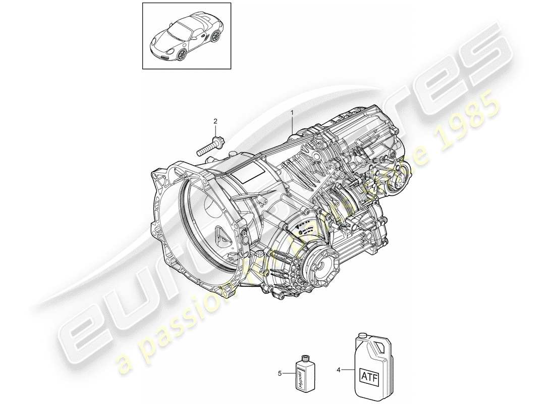 porsche boxster 987 (2012) - pdk - part diagram