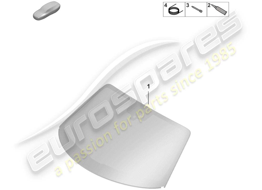 porsche 2020 windshield glass part diagram